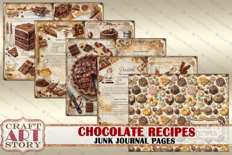 vintage-chocolate-recipes-junk-journal-crafting-cookbook