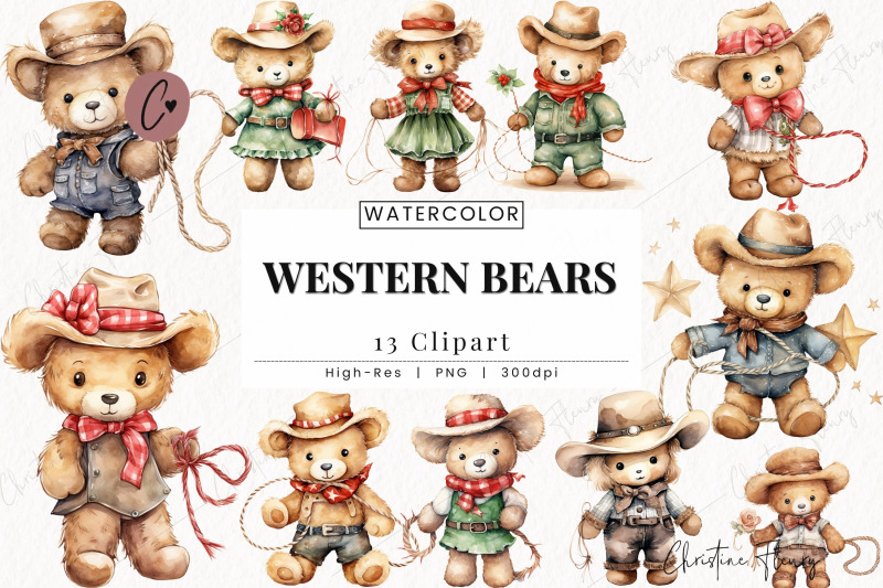 western-bears-clipart