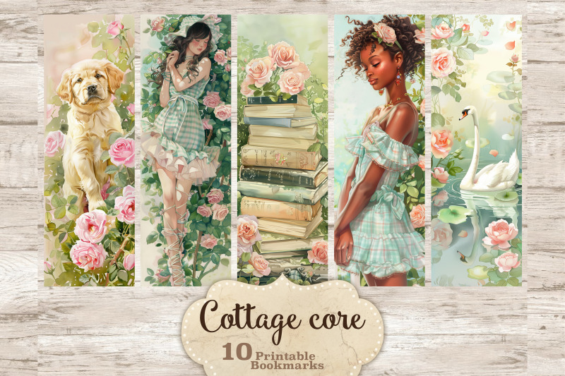 cottagecore-bookmark-summer-printable-bundle