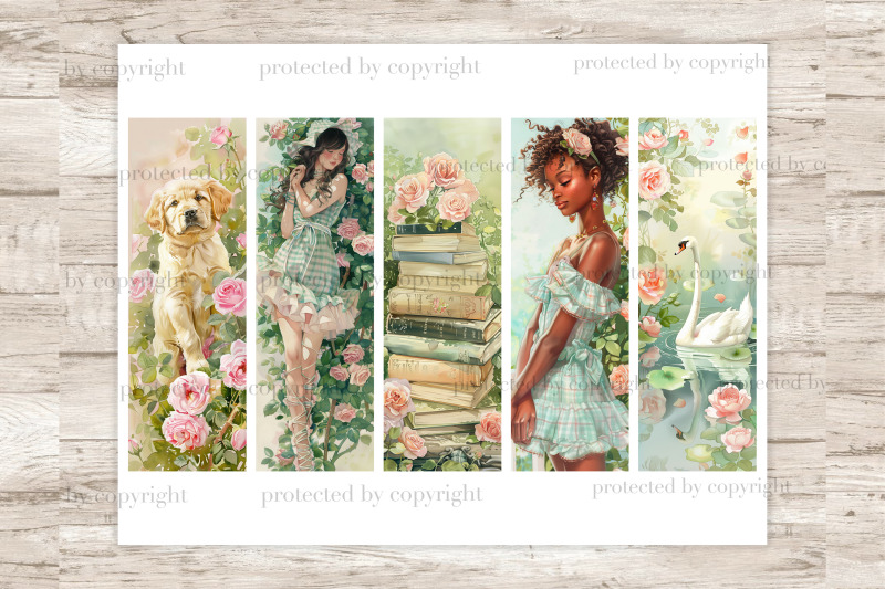 cottagecore-bookmark-summer-printable-bundle