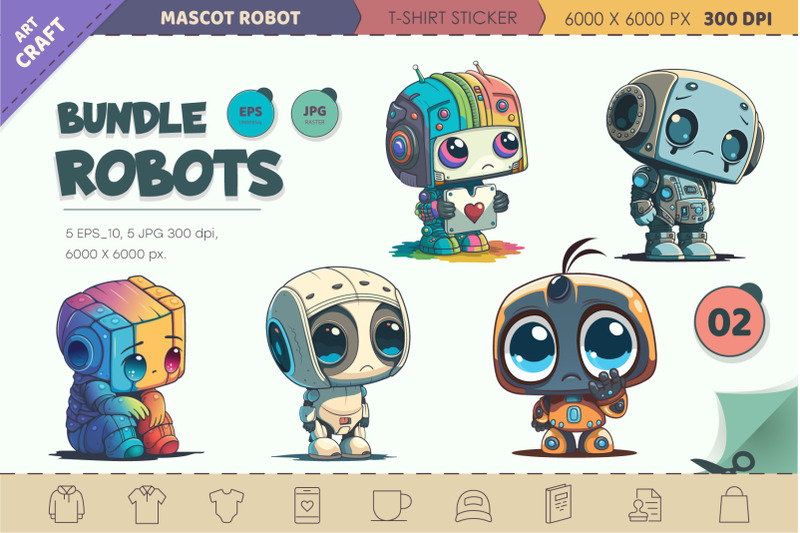 bundle-cartoon-robots-02-t-shirt-sticker