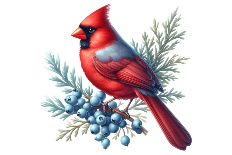 hand-drawn-beautiful-bird-with-winter-blue-juniper-wild-berries