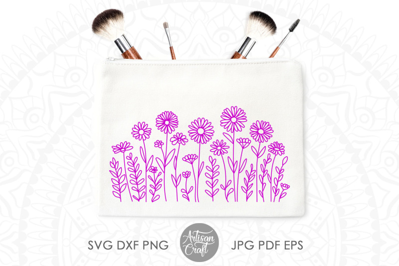 wildflower-svg-daisy-border-line-art-field-of-flowers