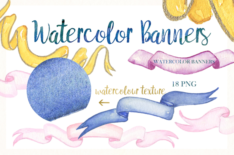 banners-watercolor-clipart