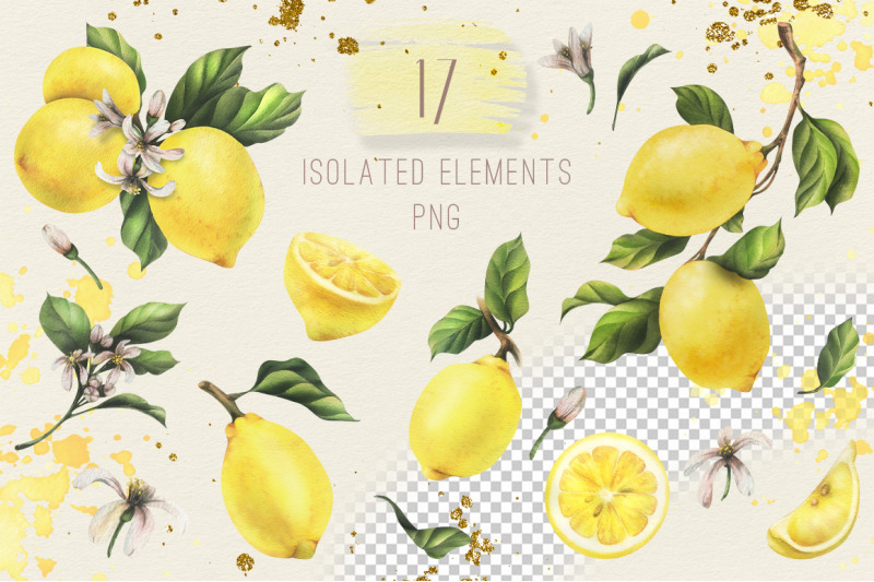 lemons-sunny-watercolor-clipart