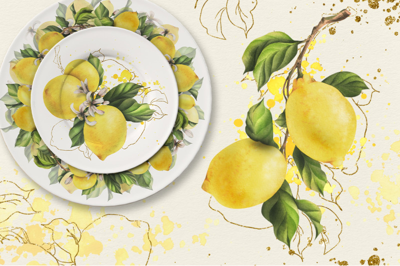 lemons-sunny-watercolor-clipart