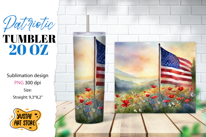 patriotic-tumbler-wrap-american-flag-sublimation-design