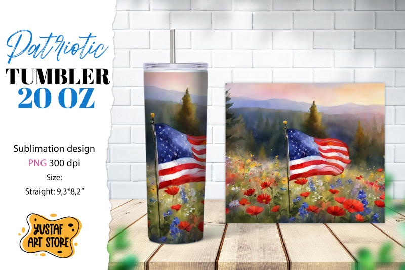 patriotic-tumbler-wrap-american-flag-sublimation-design