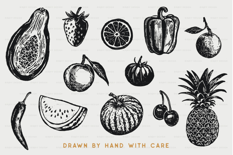 fruit-and-vegetable-illustrations