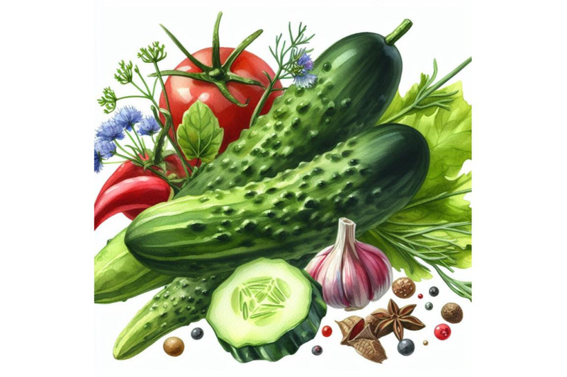 bundle-of-vegetable-organic-food-cucumber