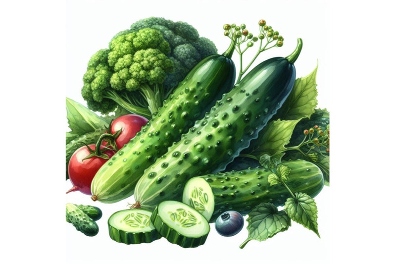 bundle-of-vegetable-organic-food-cucumber