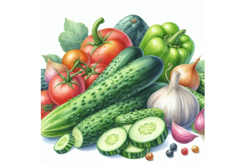 bundle-of-vegetable-organic-food-cucumber