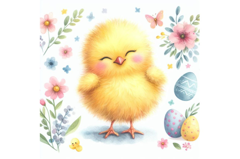 bundle-of-a-cute-happy-little-yellow-easter-chick