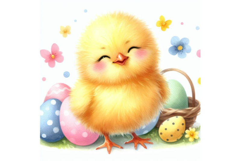 bundle-of-a-cute-happy-little-yellow-easter-chick