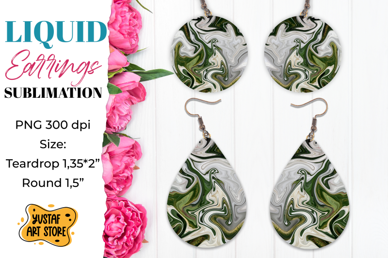 abstract-earrings-sublimation-teardrop-and-round