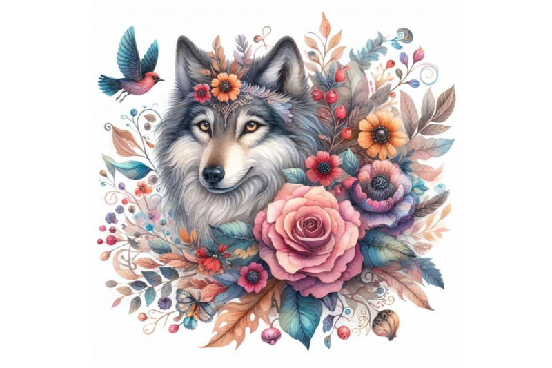 bundle-of-beautiful-decorative-wolf