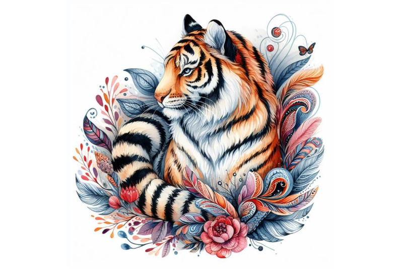 bundle-of-beautiful-decorative-tiger