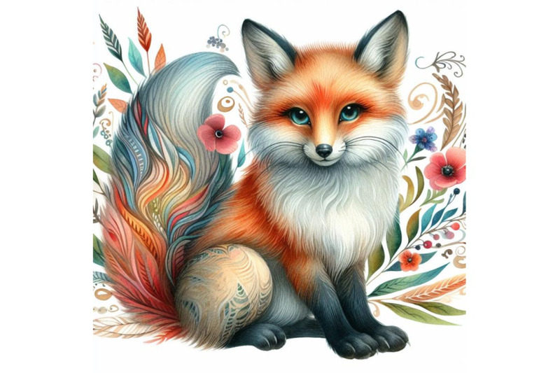 bundle-of-beautiful-decorative-fox