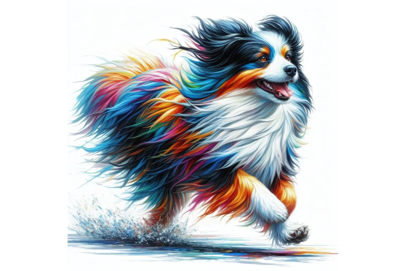 bundle-of-running-colorful-dog-running-colorful-long-haired-dog