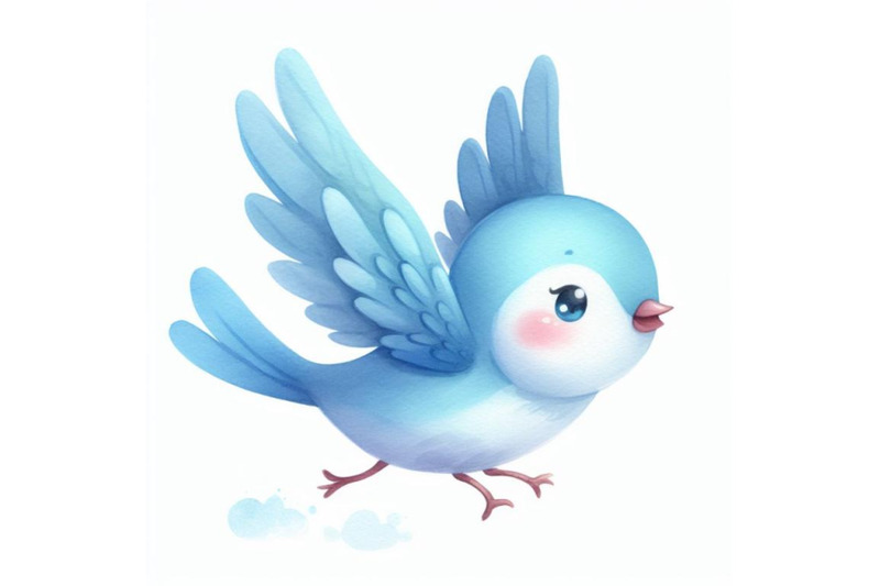 bundle-of-cute-blue-bird-cartoon-flying