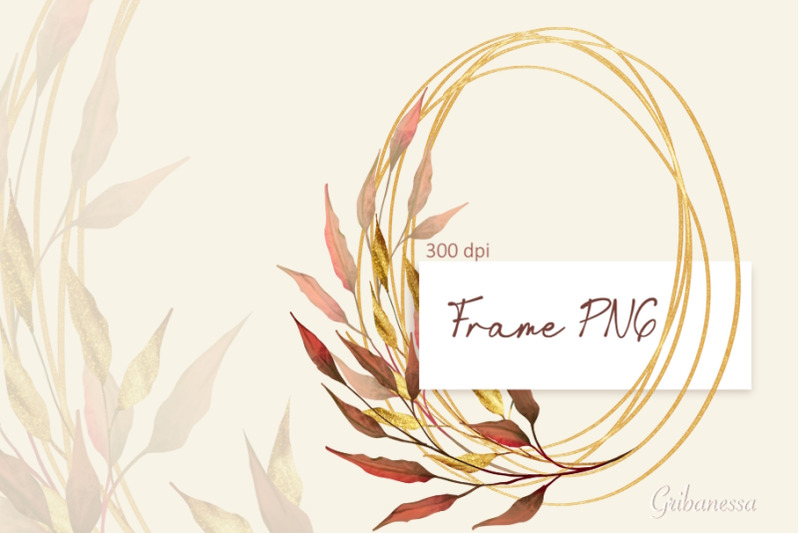 gold-frame-png-oval-frame-with-leaves