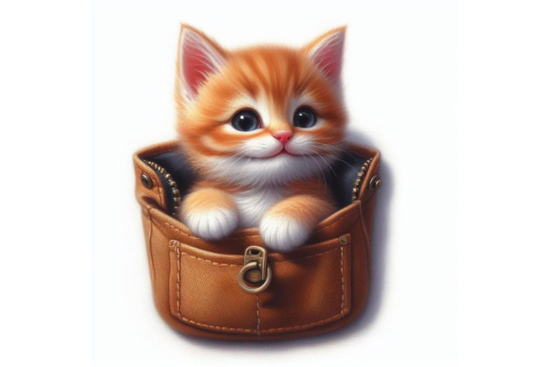 bundle-of-a-cute-orange-cat-in-a-pocket