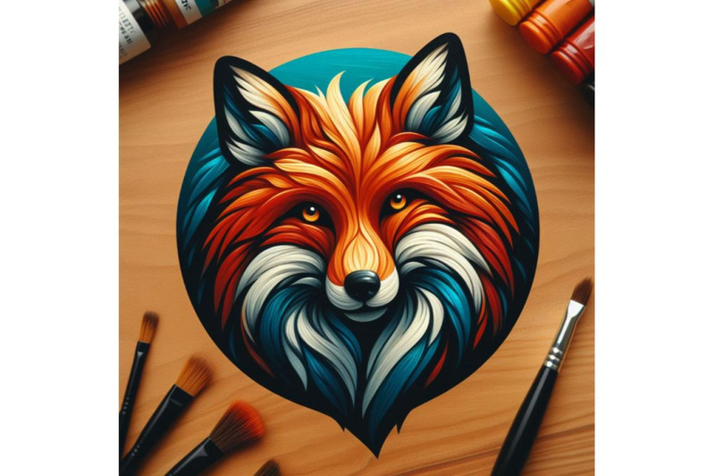 bundle-of-fox-head-logo-minimal-modern-icon-flat-vector-style