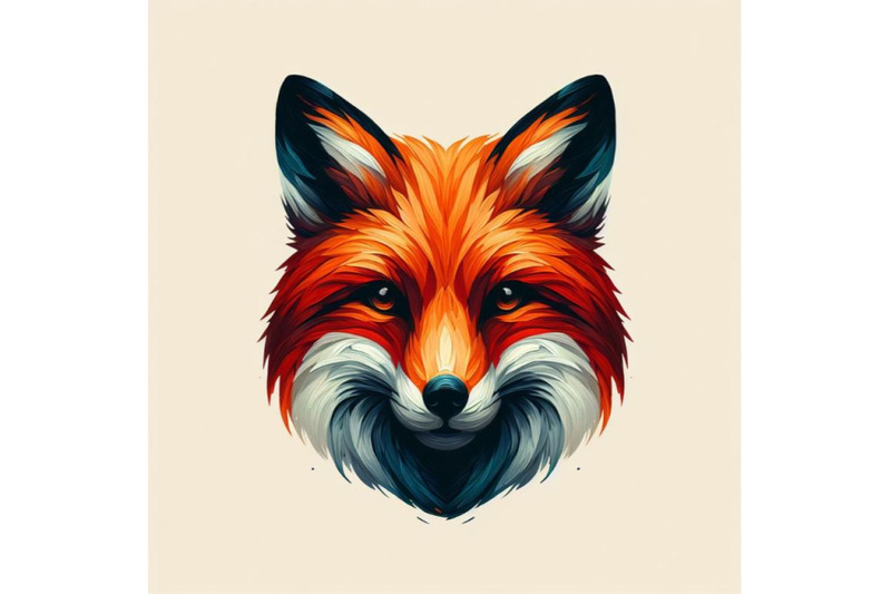 bundle-of-fox-head-logo-minimal-modern-icon-flat-vector-style