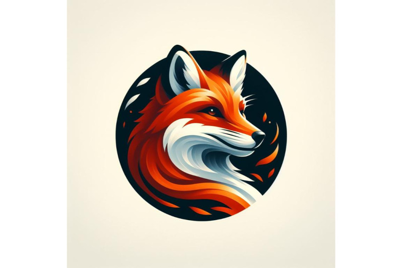 bundle-of-fox-head-logo-minimal-modern-icon-flat-vector-style