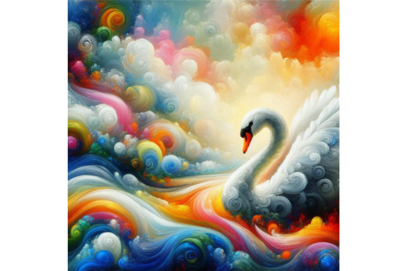 bundle-of-digital-art-abstract-colorful-swan