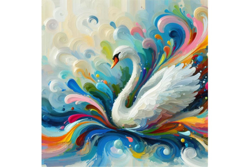 bundle-of-digital-art-abstract-colorful-swan