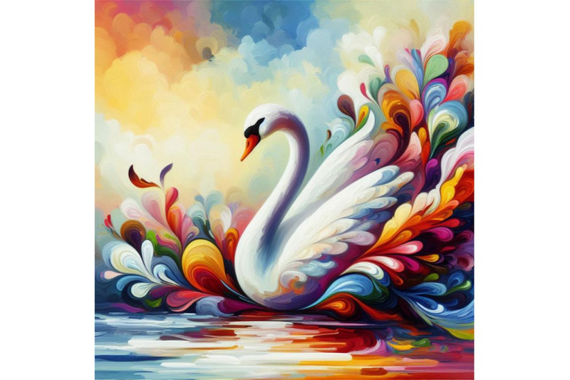 bundle-of-digital-art-abstract-colorful-swan