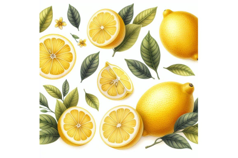 bundle-of-lemon-set-with-citrus-and-leaves