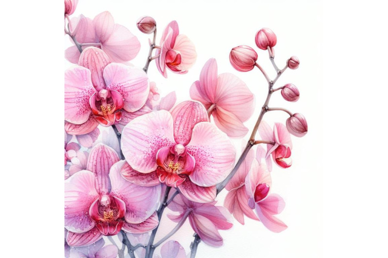 bundle-of-pink-orchid-pink-flowers-orchid-on-a-white-background