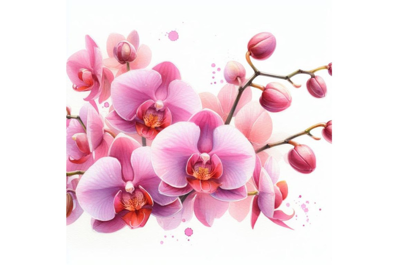 bundle-of-pink-orchid-pink-flowers-orchid-on-a-white-background