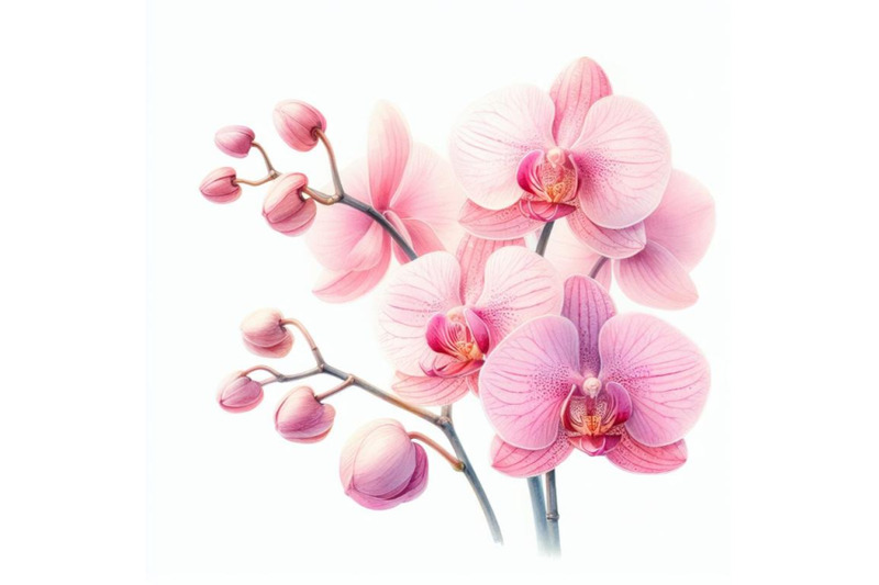 bundle-of-pink-orchid-pink-flowers-orchid-on-a-white-background