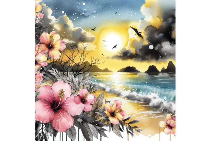 a-bundle-of-beautiful-beach-with-fantasy-flower