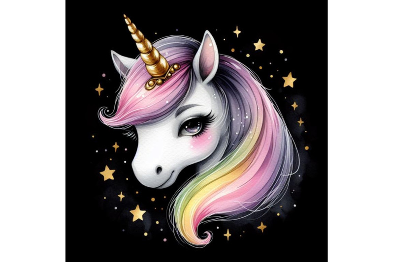 a-bundle-of-cute-unicorn-cartoon-horse-head