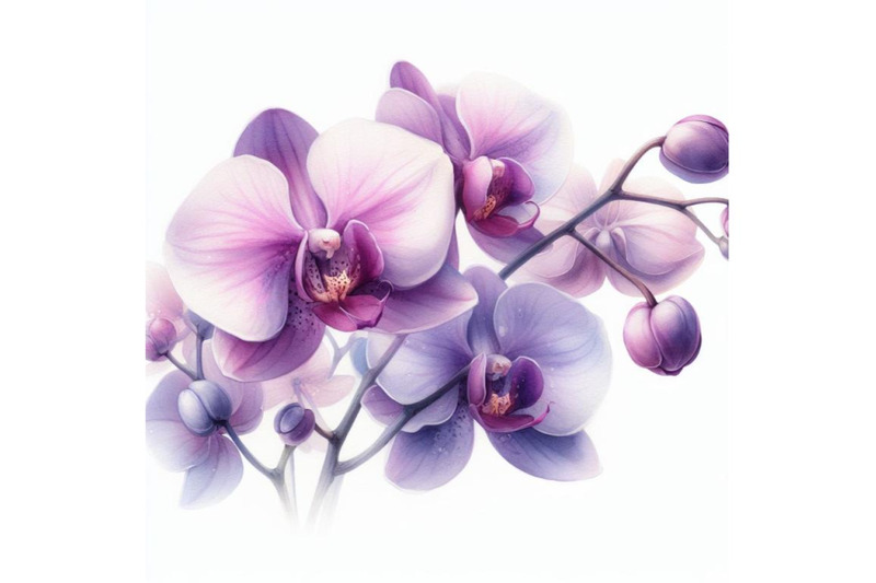 bundle-of-purple-orchid-isolated-on-white-background