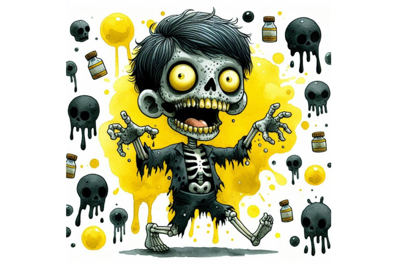 a-bundle-of-cartoon-funny-zombie-character