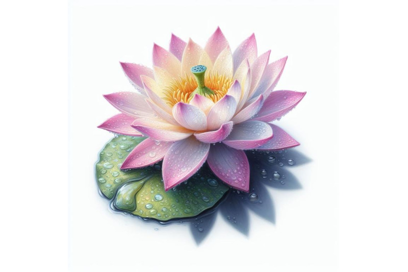 bundle-of-digital-art-of-a-beautiful-lotus-flower-with-waterdrops