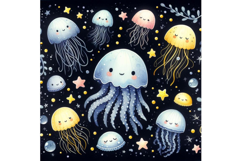 a-bundle-of-cute-jellyfish-paper-art-layer