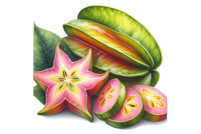 bundle-of-a-carambola-or-starfruit-and-slices