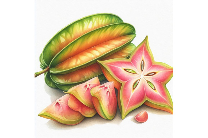 bundle-of-a-carambola-or-starfruit-and-slices