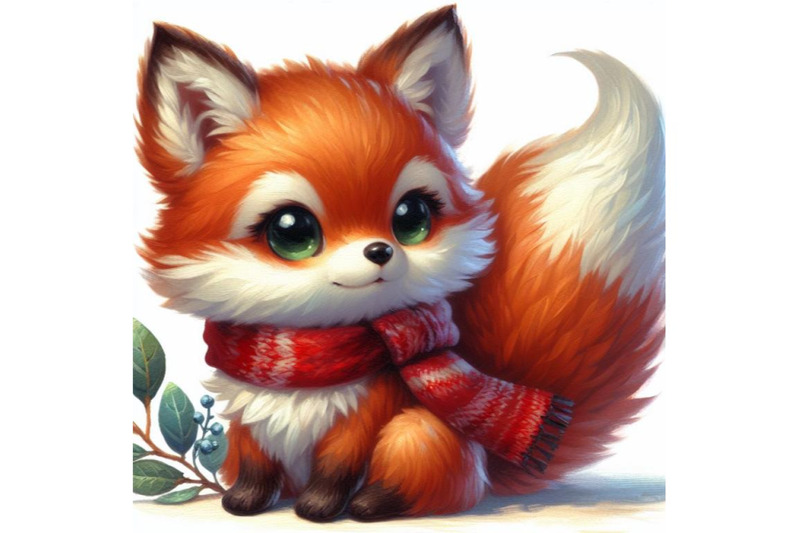 bundle-of-cute-watercolor-cartoon-fox