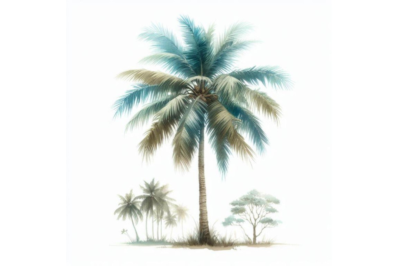 bundle-of-coconut-tree-isolated-on-white-background