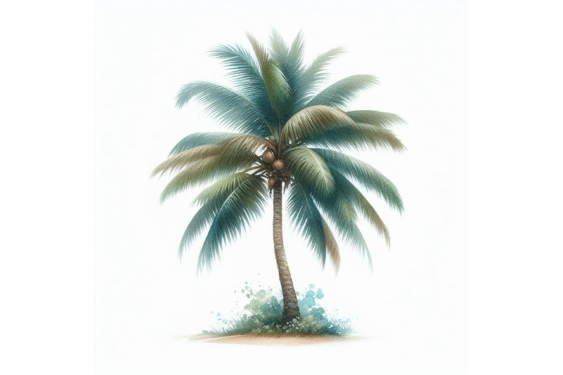 bundle-of-coconut-tree-isolated-on-white-background