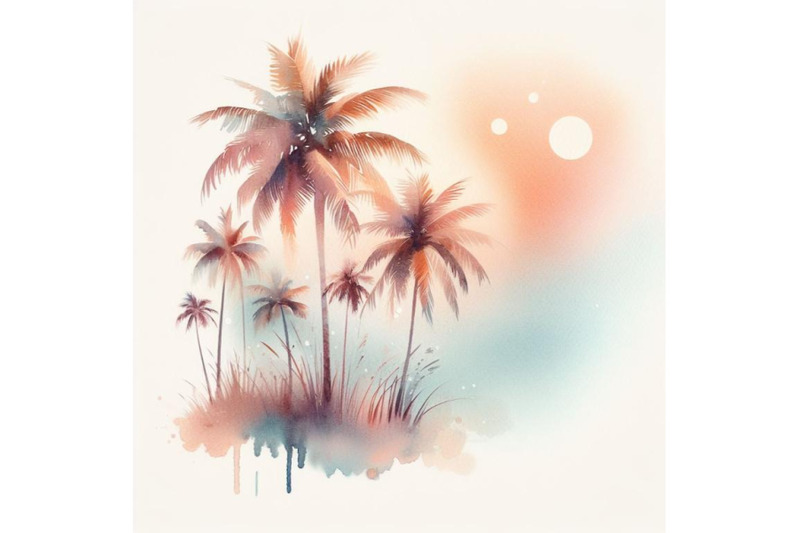 bundle-of-abstract-summer-tropical-palm-tree-background