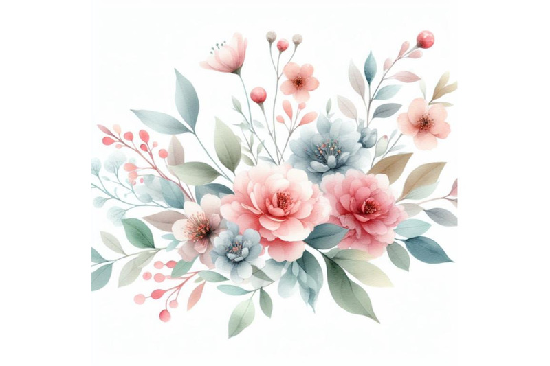 bundle-of-watercolor-illustration-flowers-in-simple-background