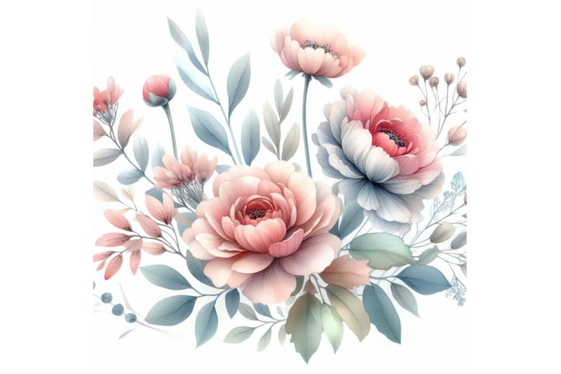 bundle-of-watercolor-illustration-flowers-in-simple-background